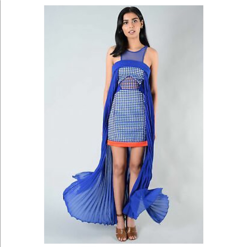Three Floor Mini Dress with maxi cover